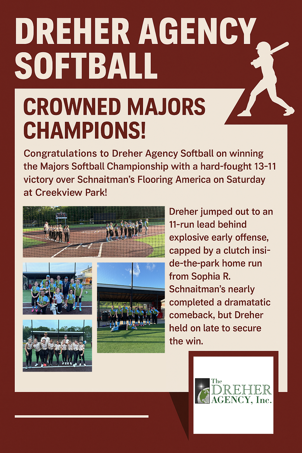 Majors Softball Champ